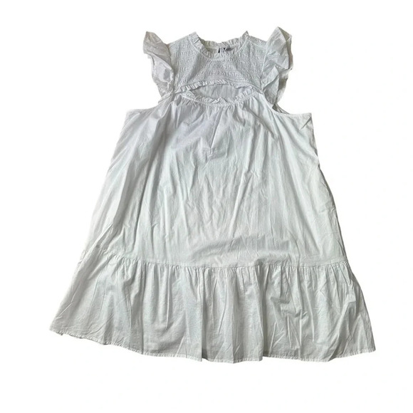 OLD NAVY 100% Cotton White flutter- sleeve dress size XL - Picture 2 of 8